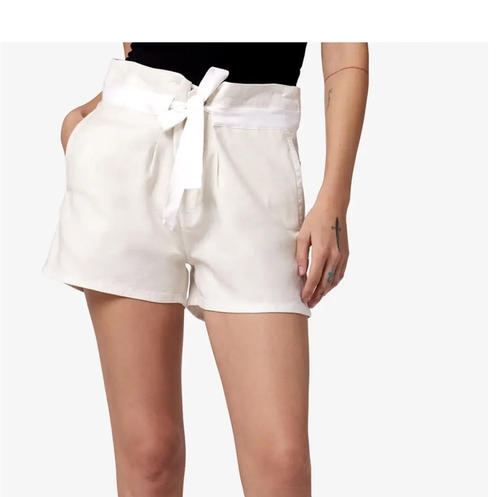 Hudson Paper Bag Shorts Sz 26 Egret